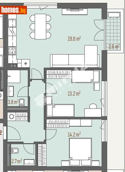 Тристаен, 101m² - Жк. Левски Г, София - Апартамент за продажба - МИРЕЛА - 118099117