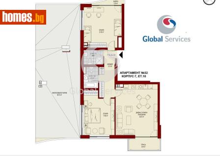 Тристаен, 218m² - Апартамент за продажба - 118151997