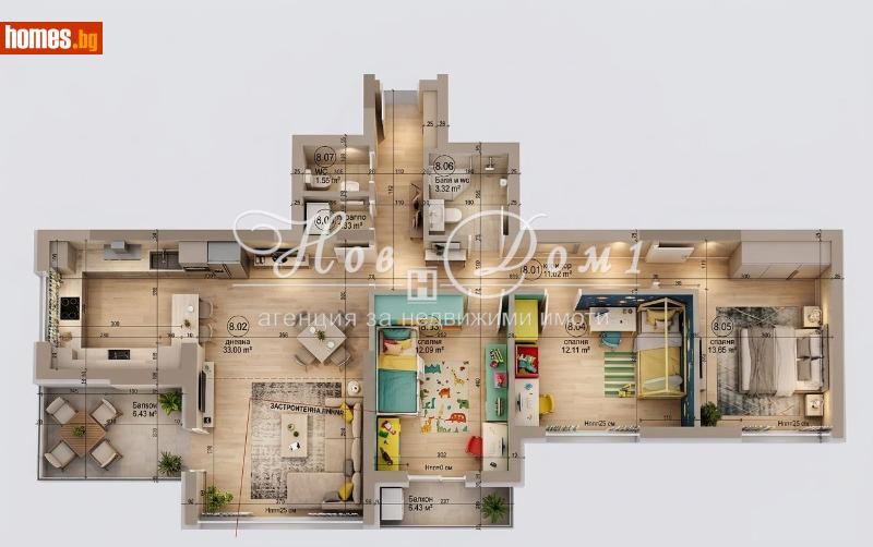 Четиристаен, 143m² - Жк. Възраждане, Варна - Апартамент за продажба - Нов дом 1 - 118168908