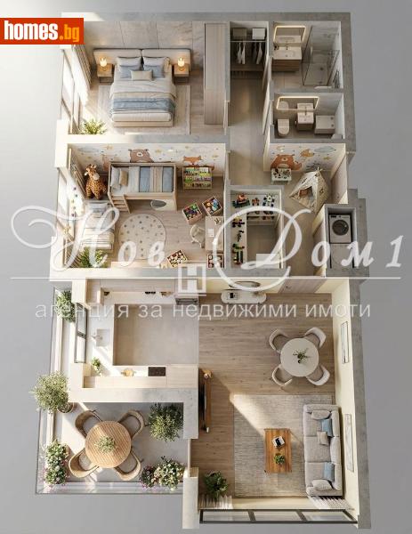 Тристаен, 120m² - Жк. Възраждане, Варна - Апартамент за продажба - Нов дом 1 - 118169099