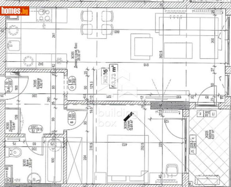 Двустаен, 75m² - Жк. Полигона, София - Апартамент за продажба - Билдинг Бокс - 118171868